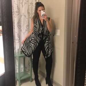 august silk Zebra Print Sleeveless Cami